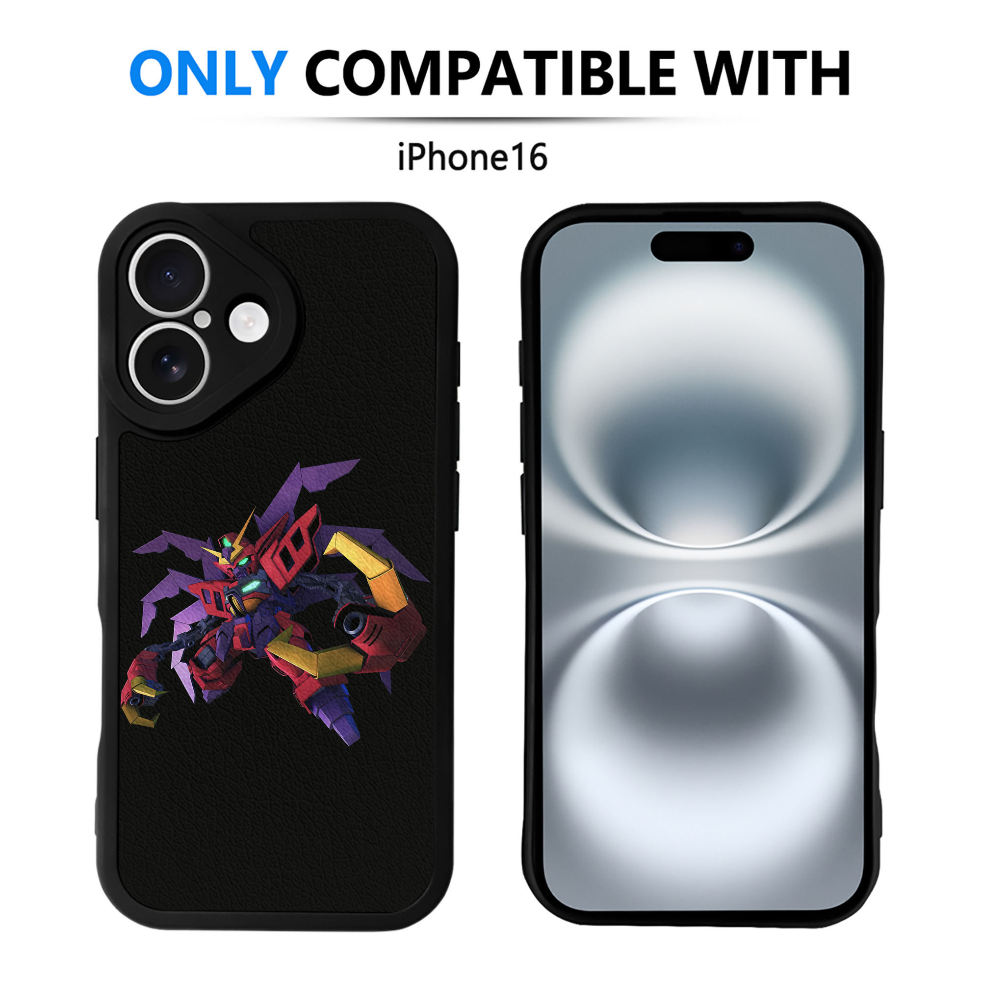 （画像用） 機動戦士ガンダム Mobile Suit Gundam 【iPhone 16シリーズ対応】シリコンスマホケース（レザー調） 材質：シリコン